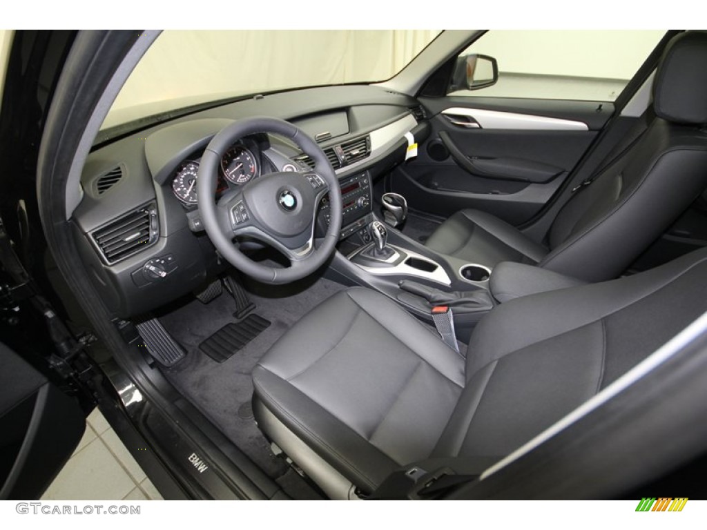 Black Interior 2014 BMW X1 sDrive28i Photo #80035202