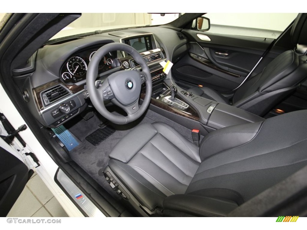 Black Interior 2014 BMW 6 Series 650i Gran Coupe Photo #80035375