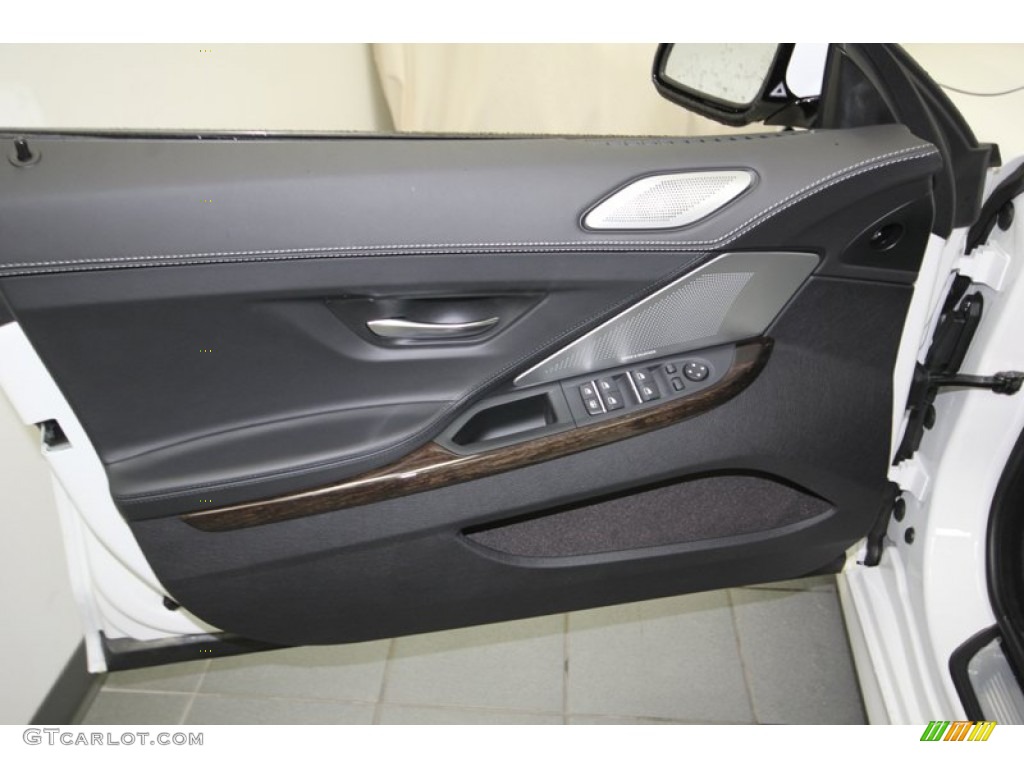 2014 BMW 6 Series 650i Gran Coupe Black Door Panel Photo #80035386