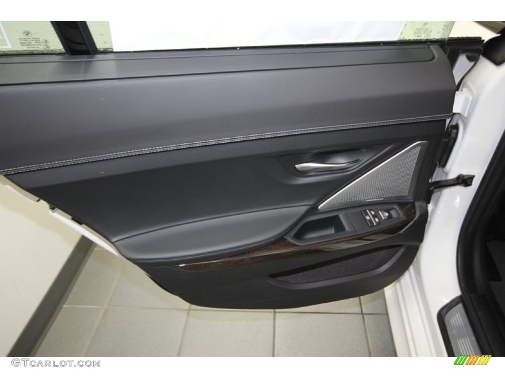 2014 BMW 6 Series 650i Gran Coupe Black Door Panel Photo #80035492