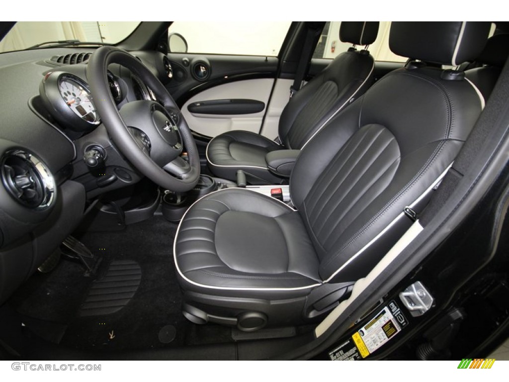 Carbon Black Lounge Leather Interior 2013 Mini Cooper S Countryman Photo #80035553