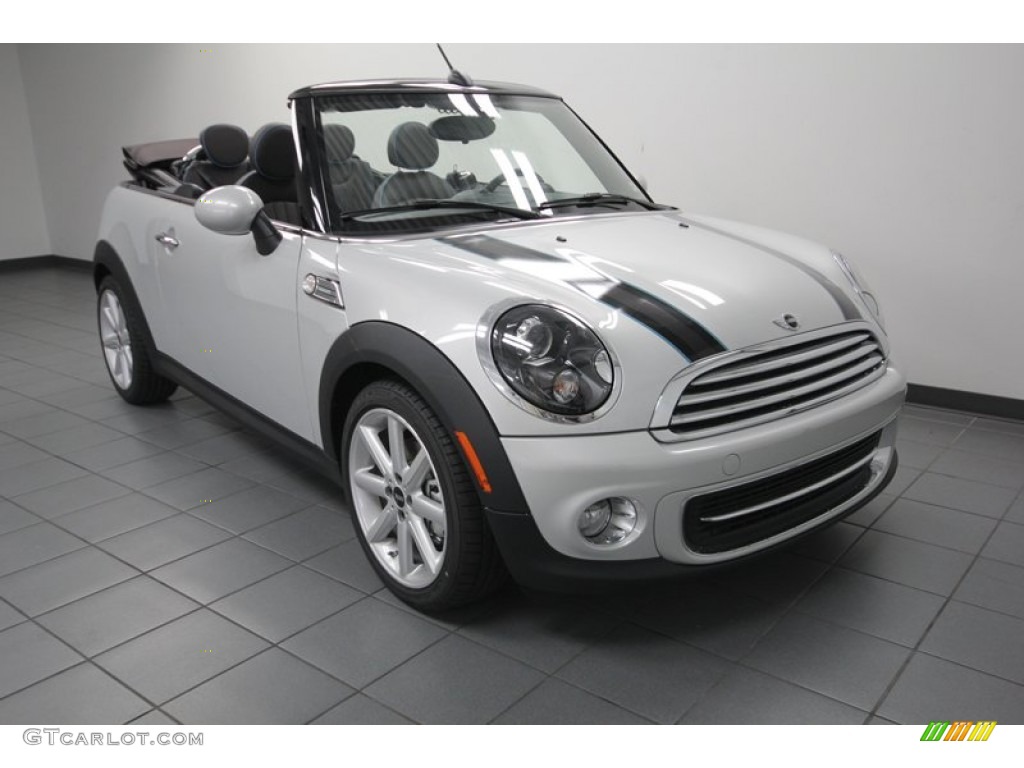 2013 Cooper Convertible Highgate Package - White Silver Metallic / Dark Truffle Lounge Leather photo #1