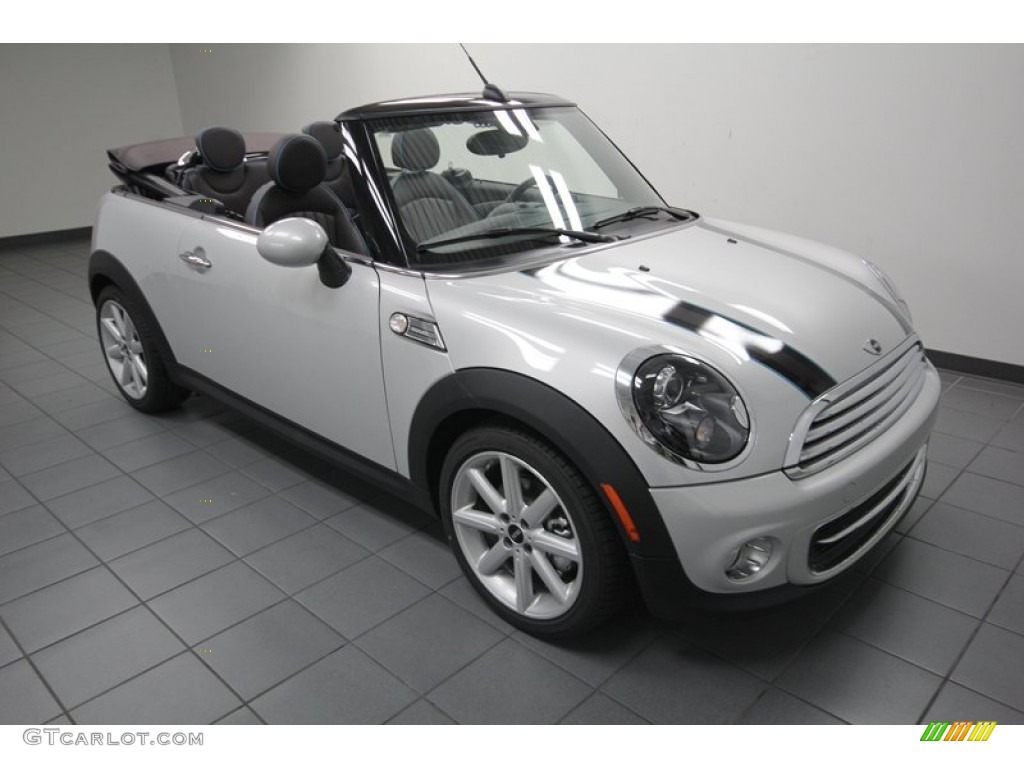 2013 White Silver Metallic Mini Cooper Convertible Highgate Package