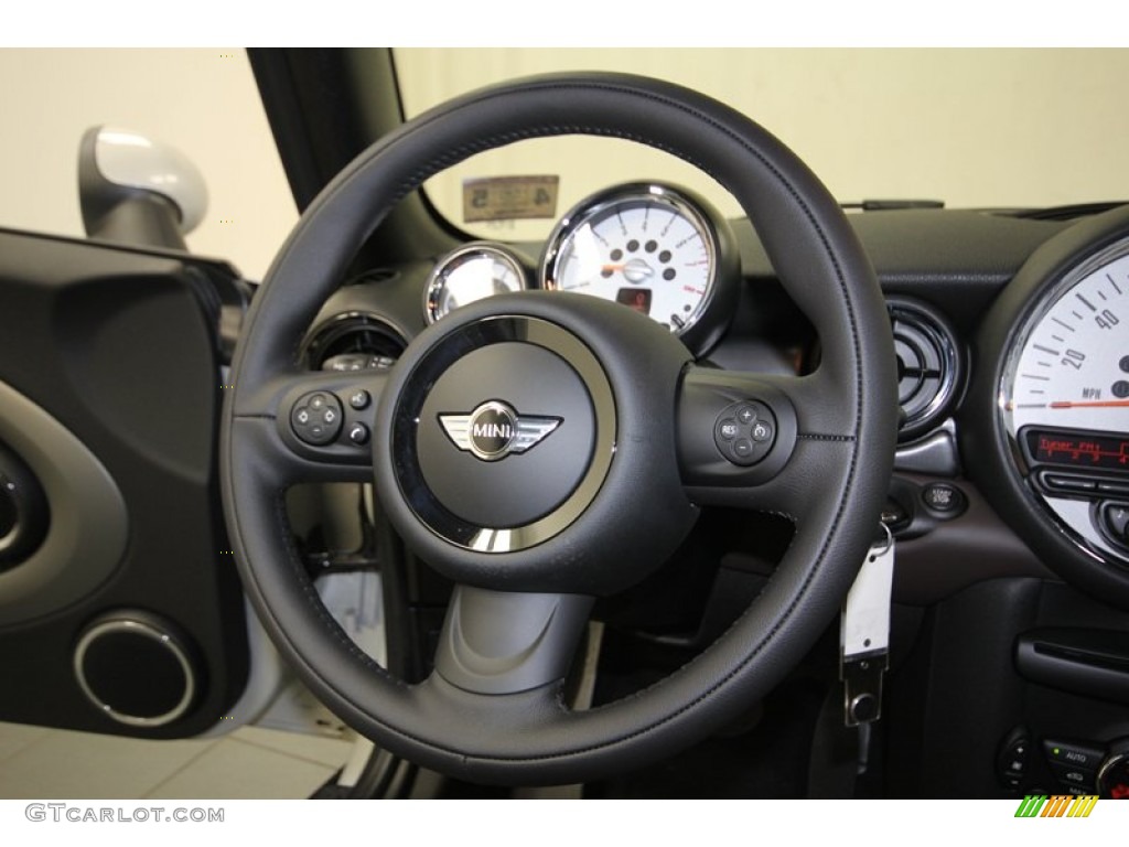 2013 Cooper Convertible Highgate Package - White Silver Metallic / Dark Truffle Lounge Leather photo #24