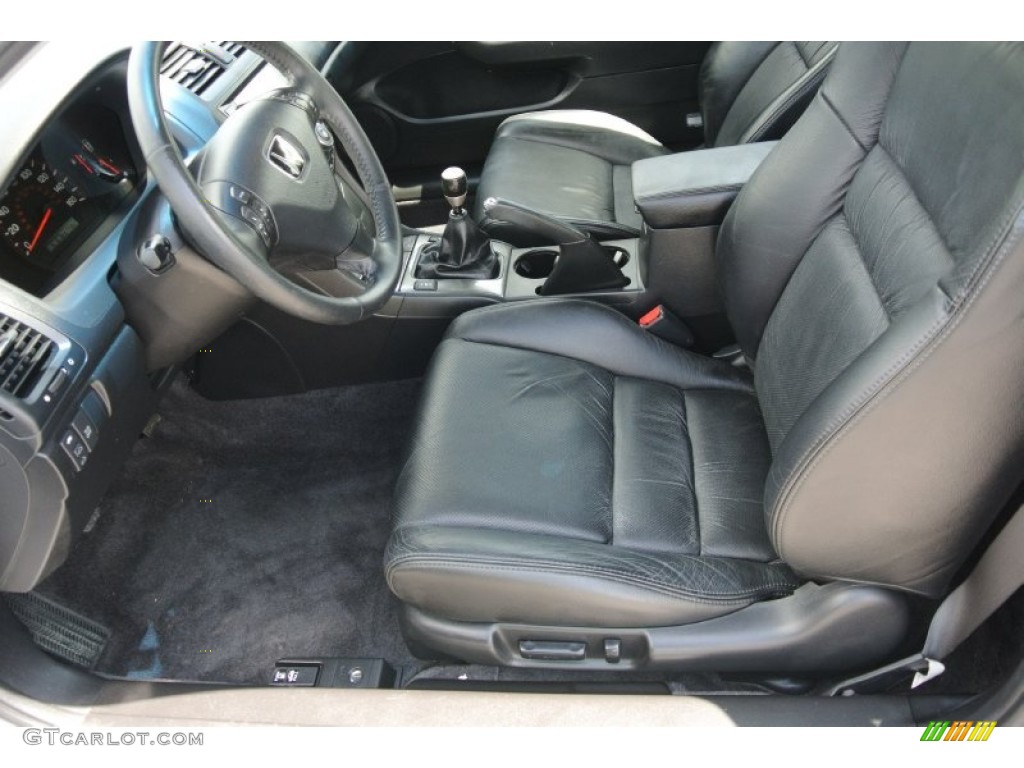 Black Interior 2005 Honda Accord EX V6 Coupe Photo #80038436