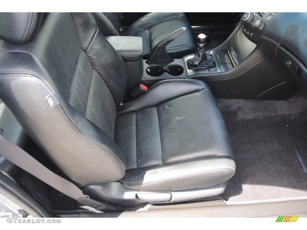 Black Interior 2005 Honda Accord EX V6 Coupe Photo #80038499