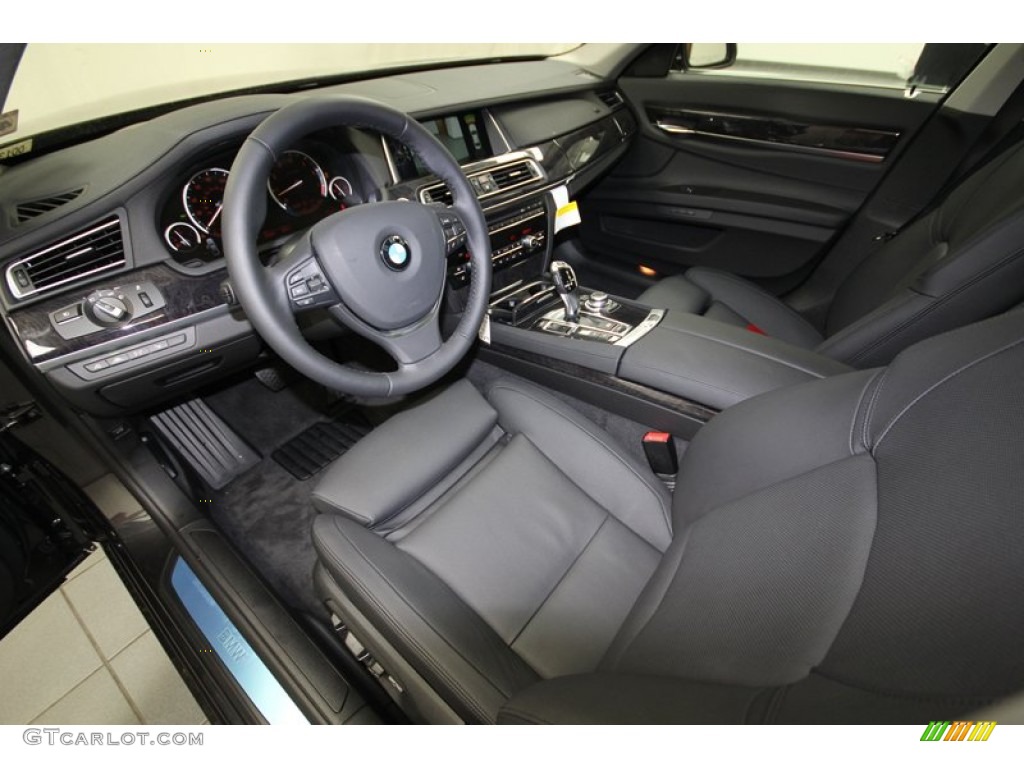 Black Interior 2013 BMW 7 Series 740Li Sedan Photo #80039020