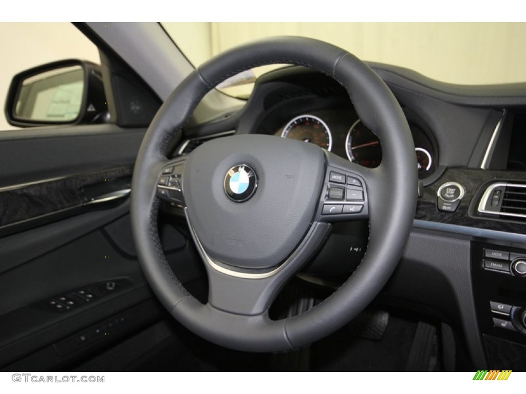 2013 7 Series 740Li Sedan - Dark Graphite Metallic II / Black photo #31