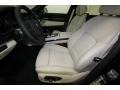 2013 BMW 7 Series Ivory White/Black Interior Front Seat Photo