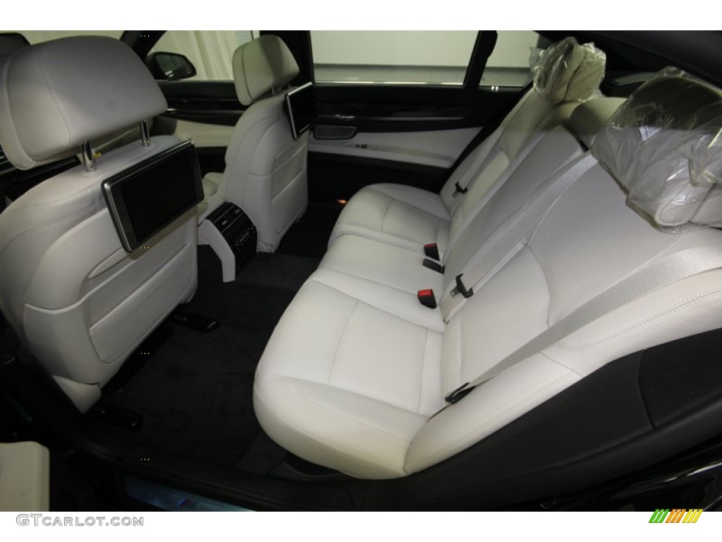 Ivory White/Black Interior 2013 BMW 7 Series 750Li Sedan Photo #80039438