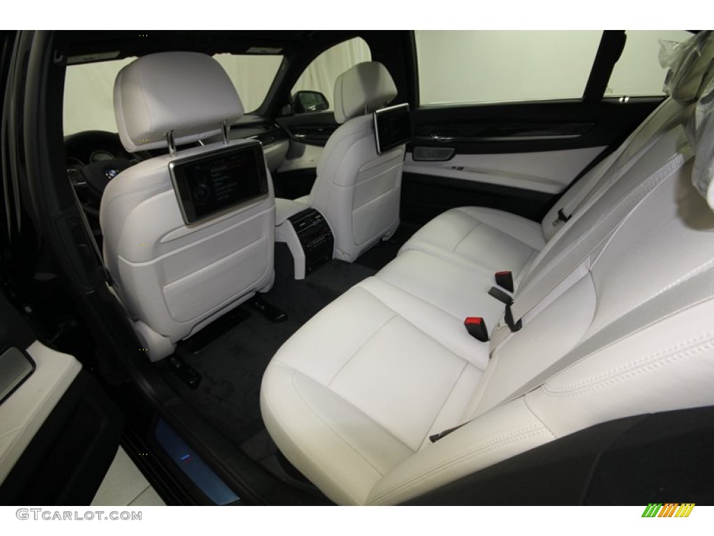 Ivory White/Black Interior 2013 BMW 7 Series 750Li Sedan Photo #80039534