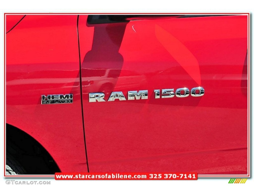 2012 Ram 1500 Express Crew Cab - Flame Red / Dark Slate Gray/Medium Graystone photo #2