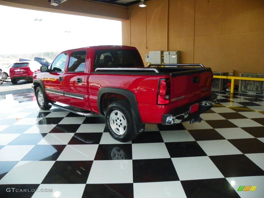 2005 Silverado 1500 LT Crew Cab 4x4 - Victory Red / Dark Charcoal photo #4