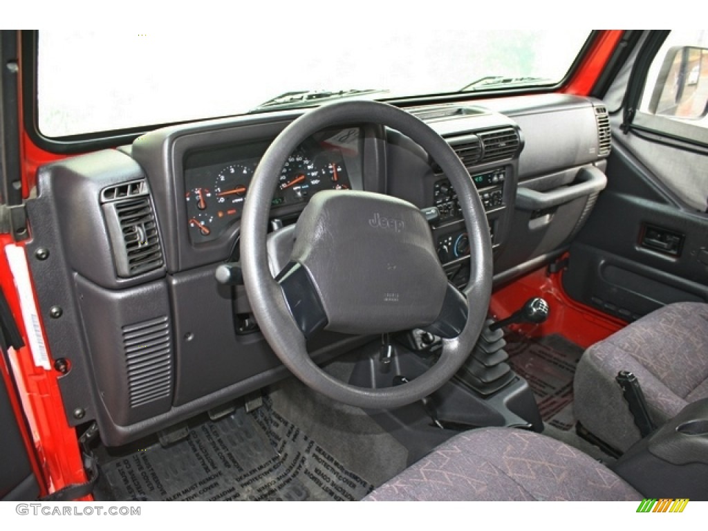 2002 Jeep Wrangler X 4x4 Agate Black Dashboard Photo #80044474