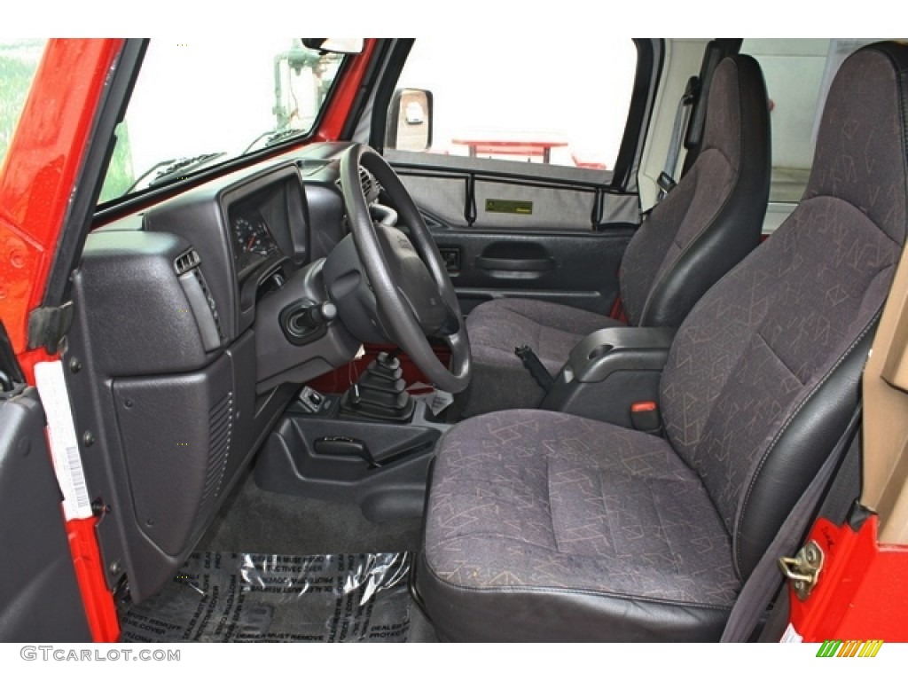 Agate Black Interior 2002 Jeep Wrangler X 4x4 Photo #80044492