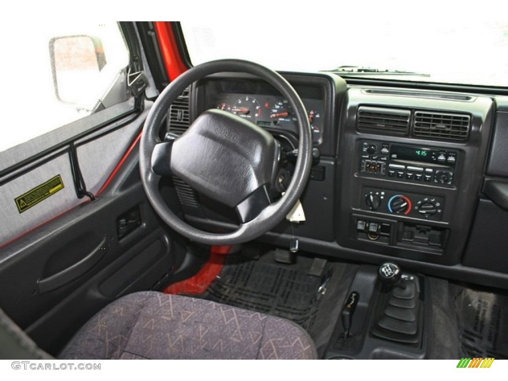 2002 Jeep Wrangler X 4x4 Agate Black Dashboard Photo #80044523