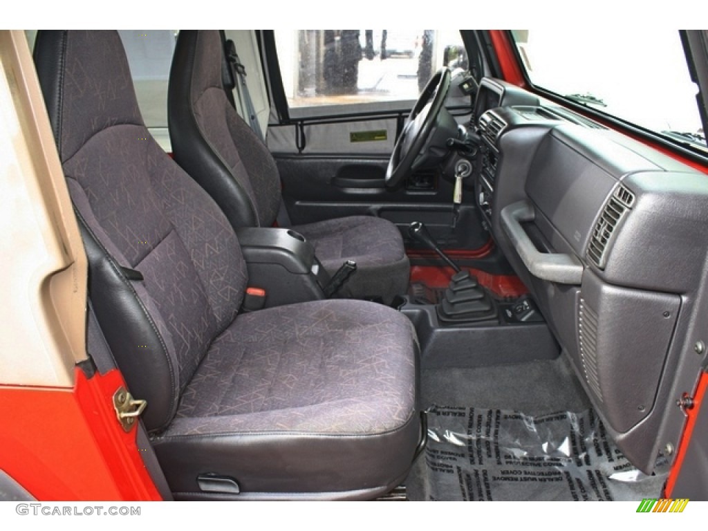 Agate Black Interior 2002 Jeep Wrangler X 4x4 Photo #80044562