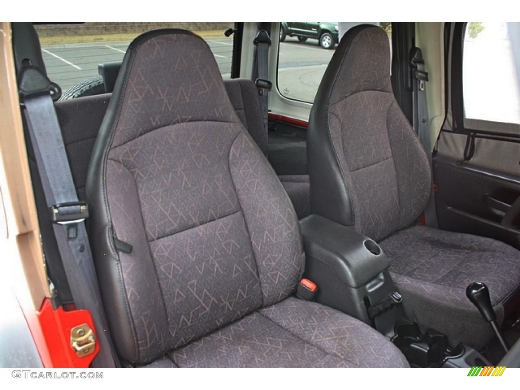 Agate Black Interior 2002 Jeep Wrangler X 4x4 Photo #80044580