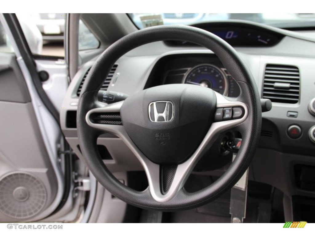 2010 Honda Civic LX Sedan Gray Steering Wheel Photo #80044658