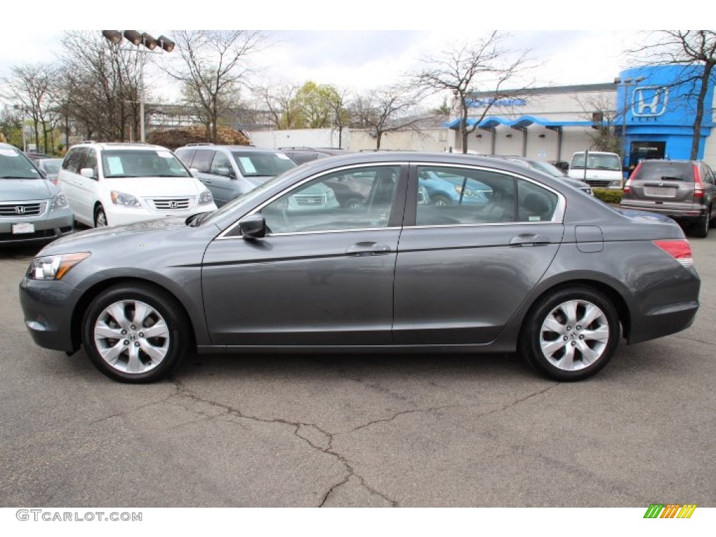 2010 Accord EX-L Sedan - Polished Metal Metallic / Black photo #8