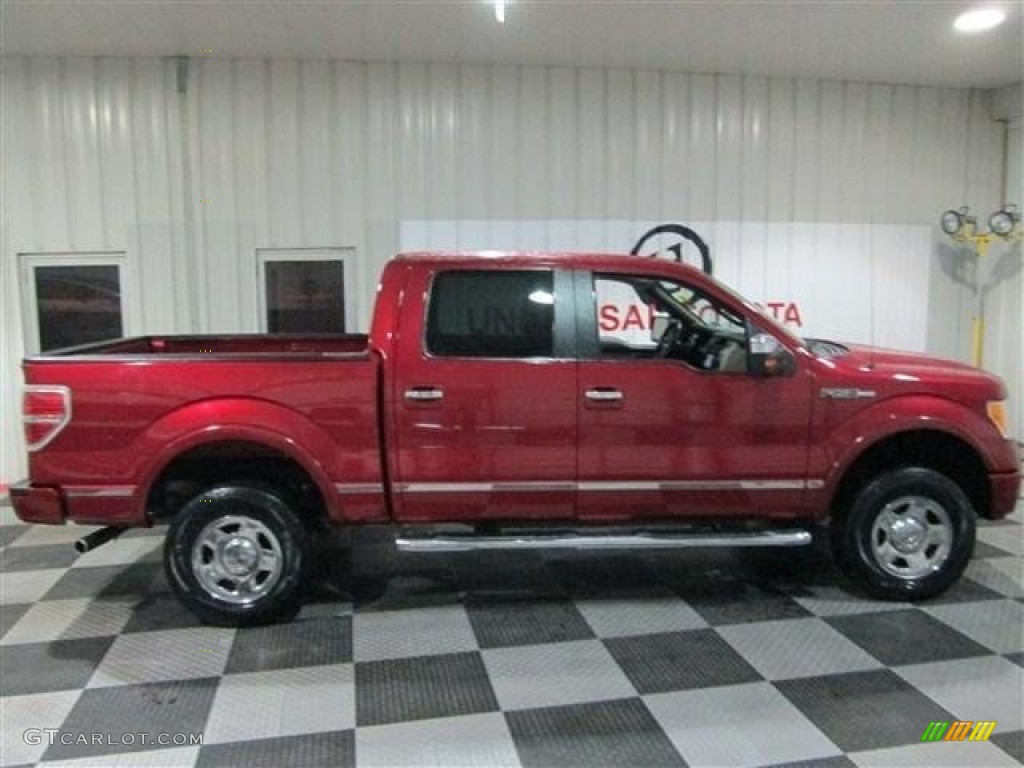 2010 F150 Platinum SuperCrew - Red Candy Metallic / Medium Stone Leather/Sienna Brown photo #7