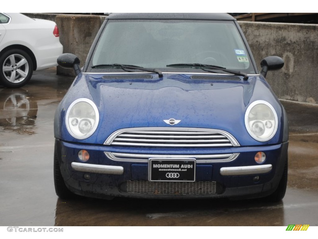 2003 Cooper Hardtop - Indi Blue Metallic / Panther Black photo #2