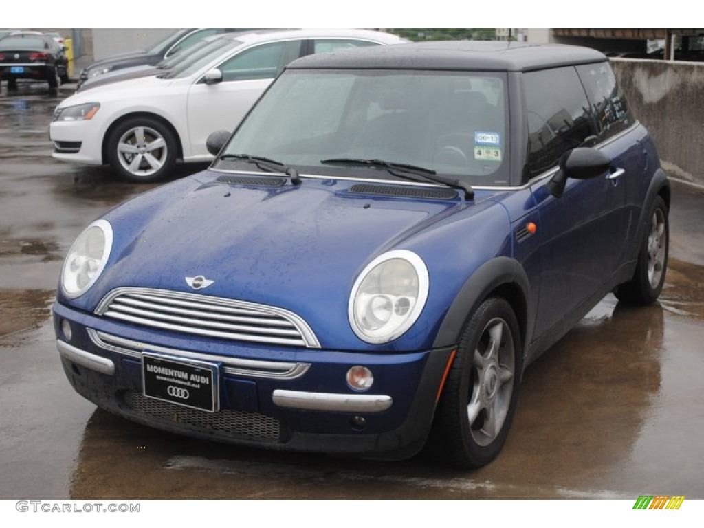 2003 Cooper Hardtop - Indi Blue Metallic / Panther Black photo #3