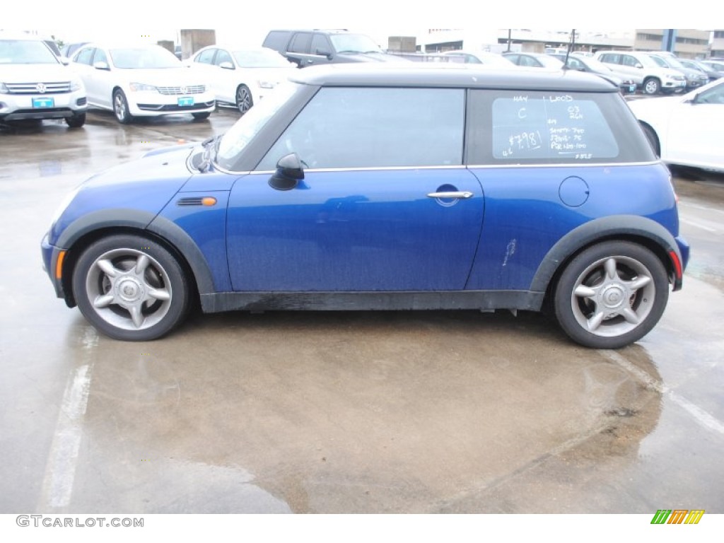 2003 Cooper Hardtop - Indi Blue Metallic / Panther Black photo #4