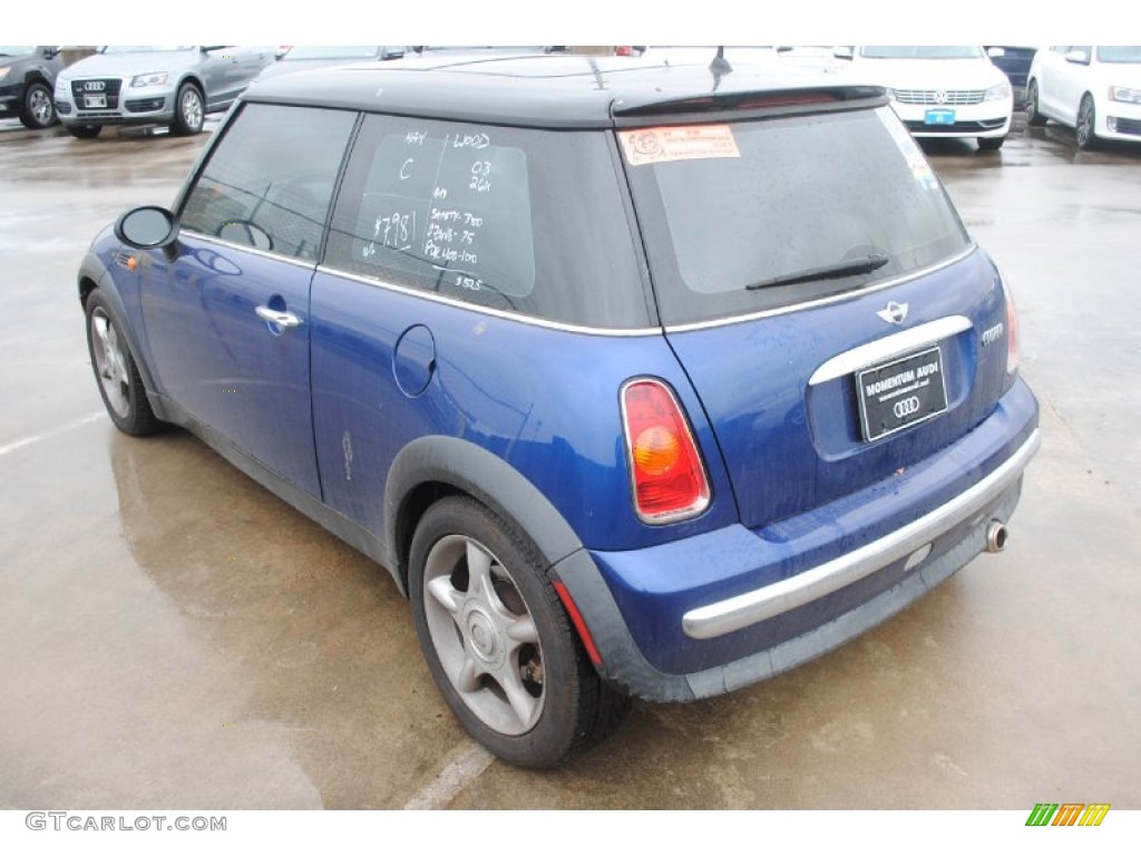 2003 Cooper Hardtop - Indi Blue Metallic / Panther Black photo #5