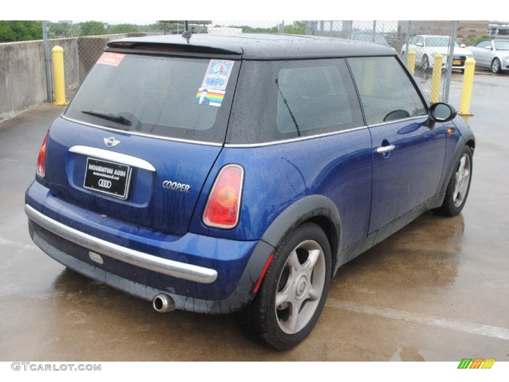 2003 Cooper Hardtop - Indi Blue Metallic / Panther Black photo #7