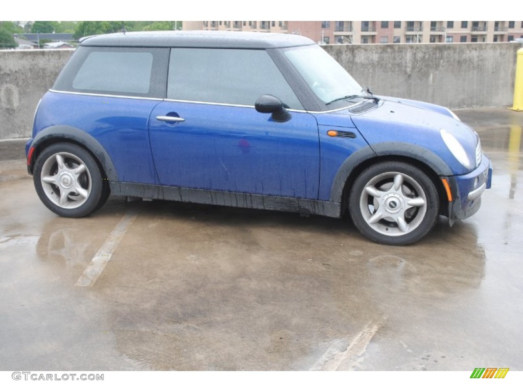 2003 Cooper Hardtop - Indi Blue Metallic / Panther Black photo #8