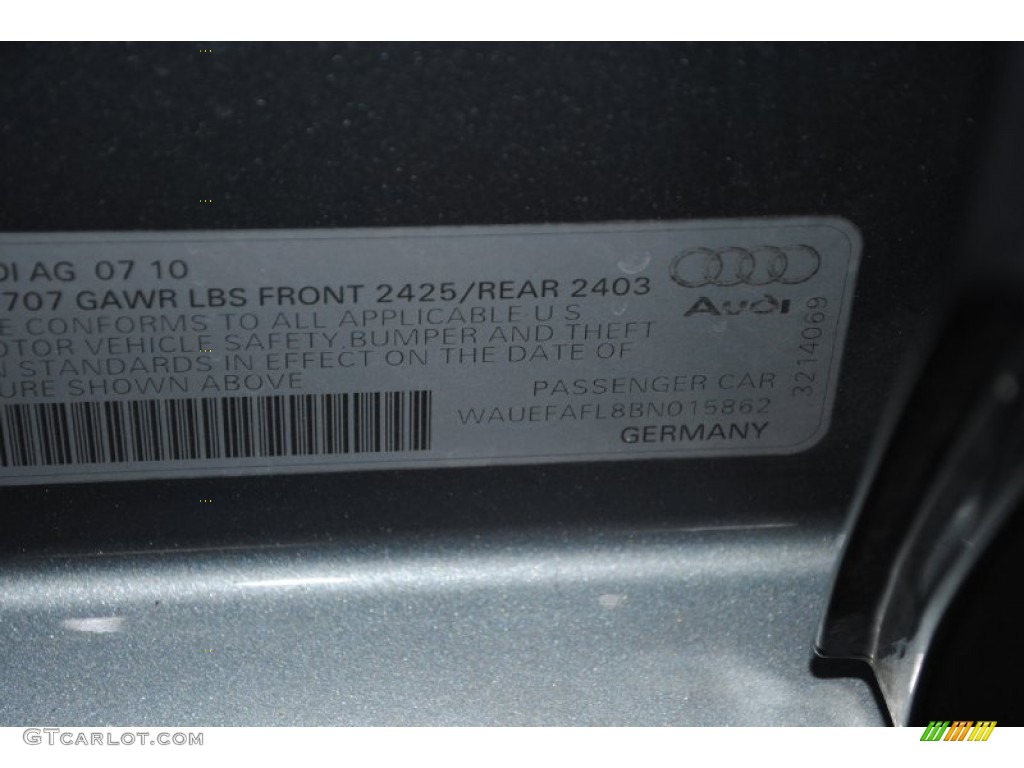 2011 A4 2.0T Sedan - Quartz Grey Metallic / Cardamom Beige photo #57