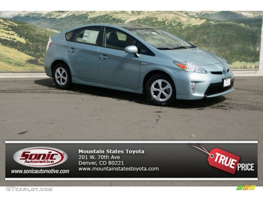 2013 Prius Three Hybrid - Sea Glass Pearl / Misty Gray photo #1