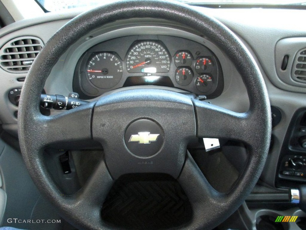 2005 Chevrolet TrailBlazer EXT LS 4x4 Light Gray Steering Wheel Photo #80052971
