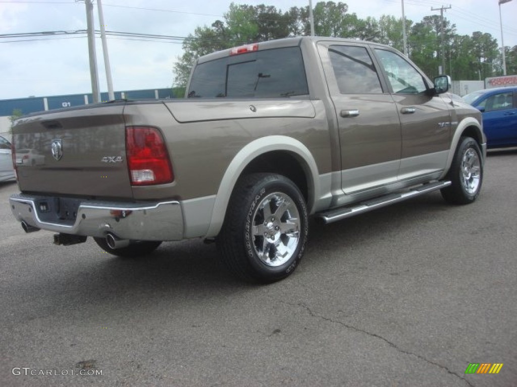 2009 Ram 1500 Laramie Crew Cab 4x4 - Austin Tan Pearl / Light Pebble Beige/Bark Brown photo #5