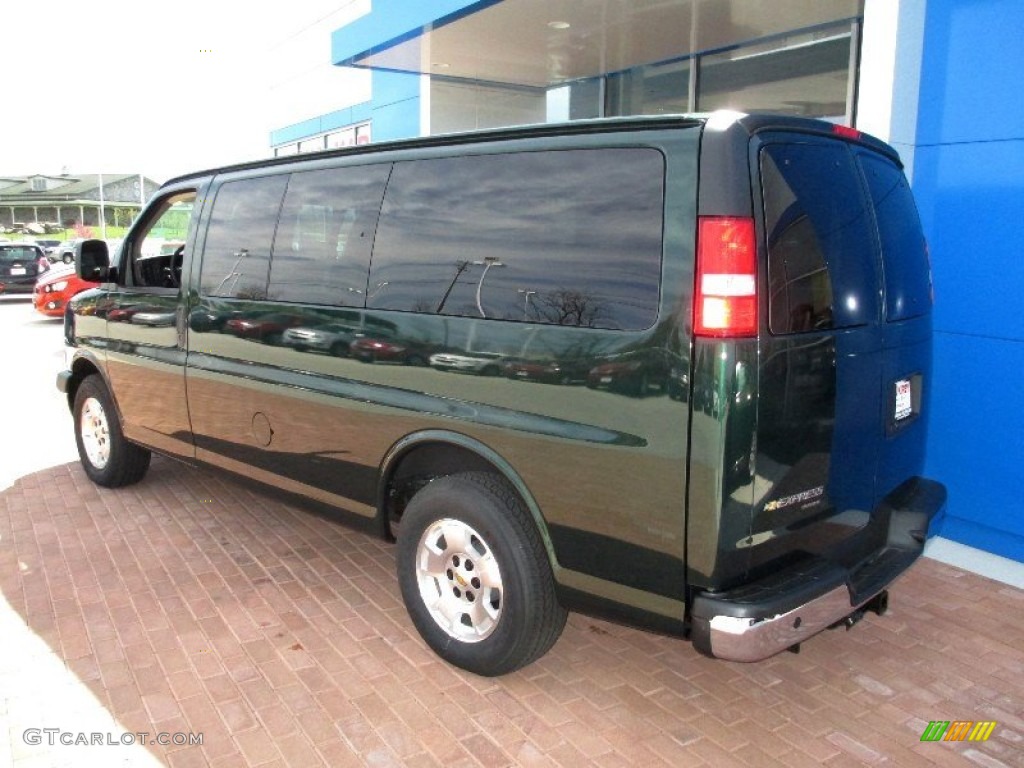 2013 Express LT 1500 Passenger Van - Dark Green Metallic / Medium Pewter photo #2