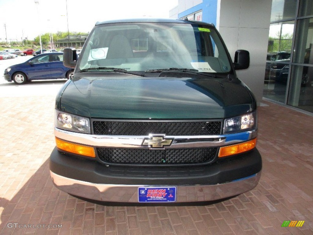 2013 Express LT 1500 Passenger Van - Dark Green Metallic / Medium Pewter photo #15