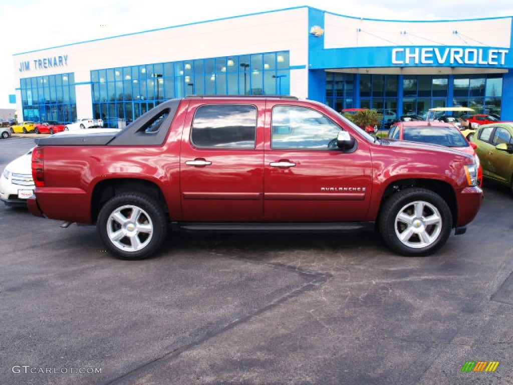 2008 Avalanche LTZ 4x4 - Deep Ruby Red Metallic / Ebony photo #1