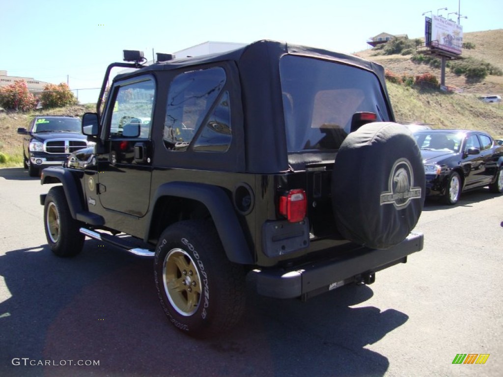 2006 Wrangler Sport 4x4 Golden Eagle - Black / Dark Slate Gray photo #5