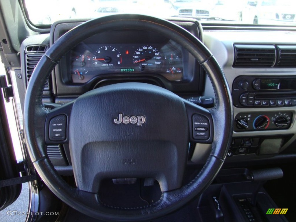 2006 Jeep Wrangler Sport 4x4 Golden Eagle Dark Slate Gray Steering Wheel Photo #80058089