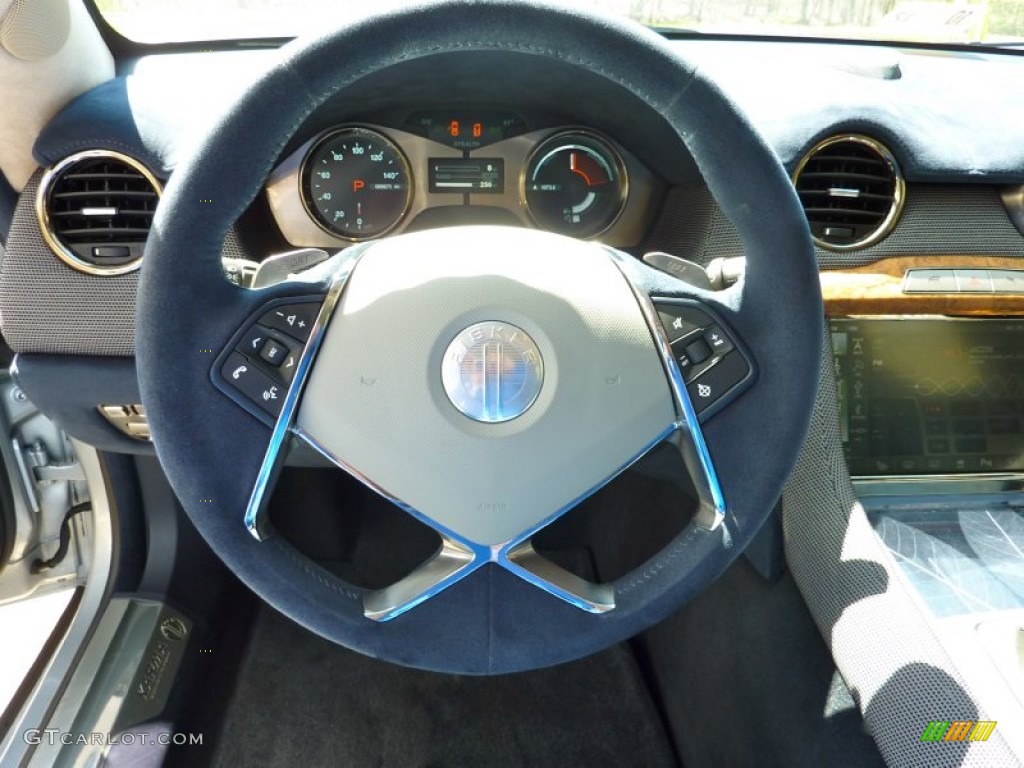 2012 Fisker Karma EcoChic Glacier Tri-Tone Steering Wheel Photo #80058287