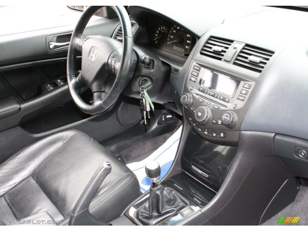 2007 Honda Accord EX-L V6 Sedan Black Dashboard Photo #80059415