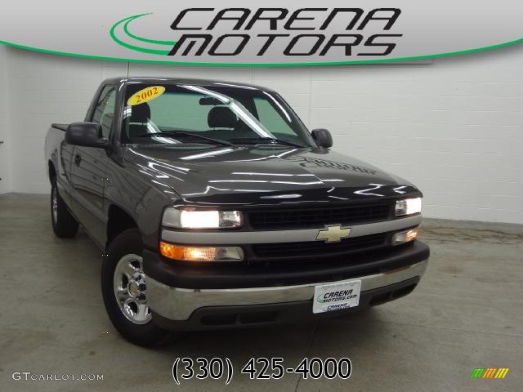 2002 Silverado 1500 Work Truck Regular Cab - Medium Charcoal Gray Metallic / Graphite Gray photo #1