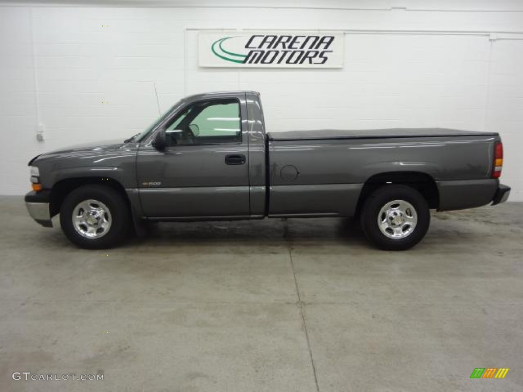 2002 Silverado 1500 Work Truck Regular Cab - Medium Charcoal Gray Metallic / Graphite Gray photo #7