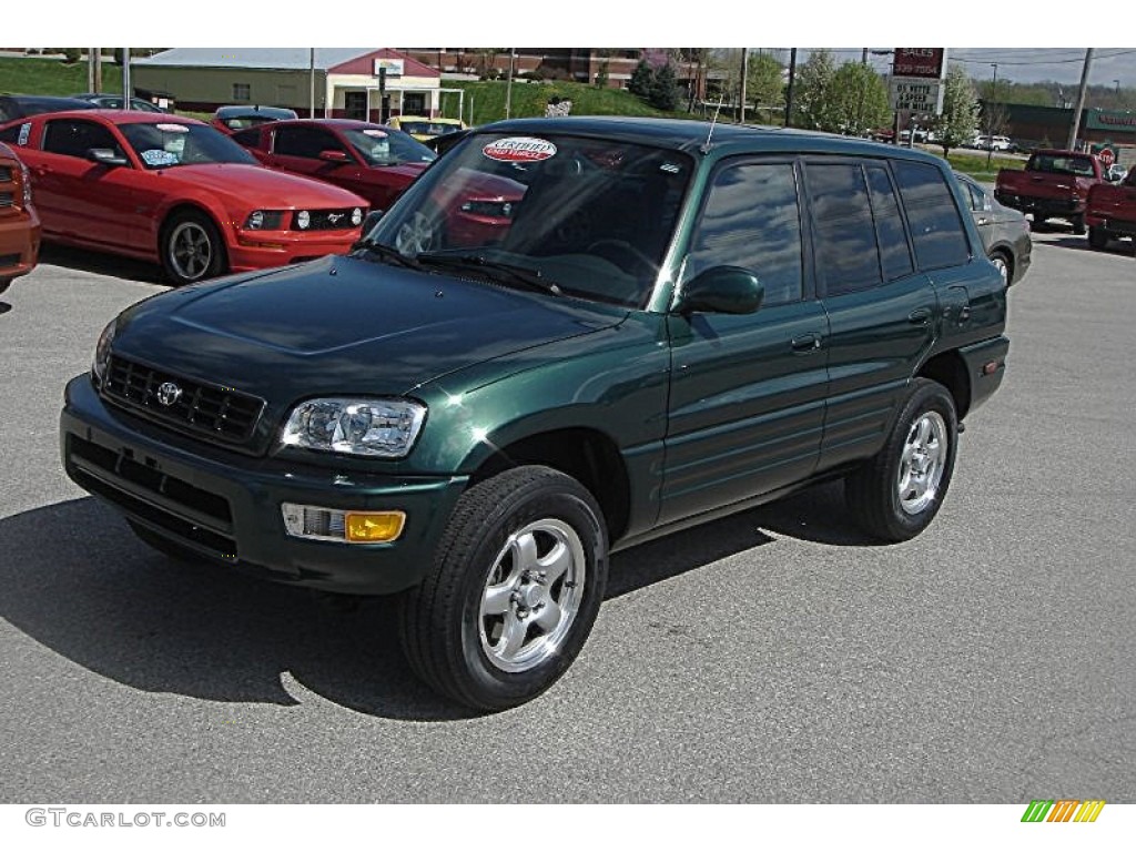 2000 RAV4 4WD - Deep Jewel Green / Light Charcoal photo #1