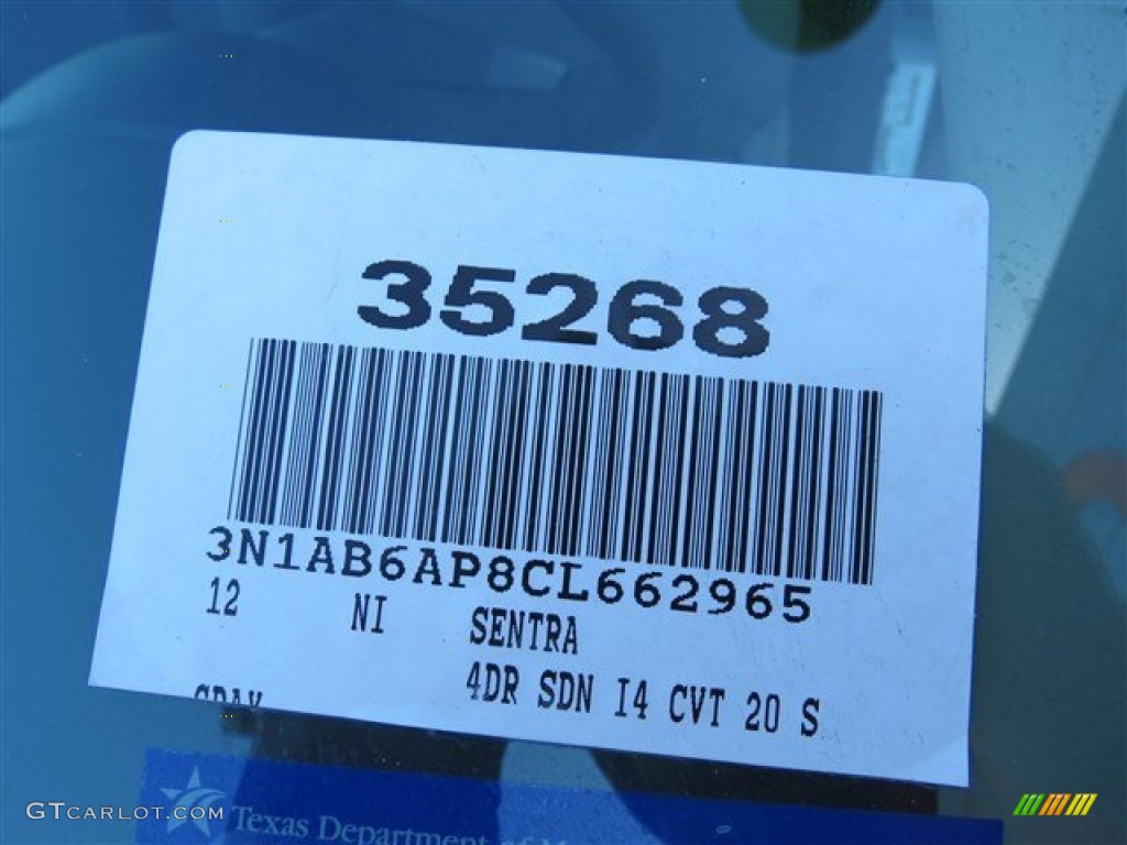 2012 Sentra 2.0 S - Magnetic Gray Metallic / Charcoal photo #18