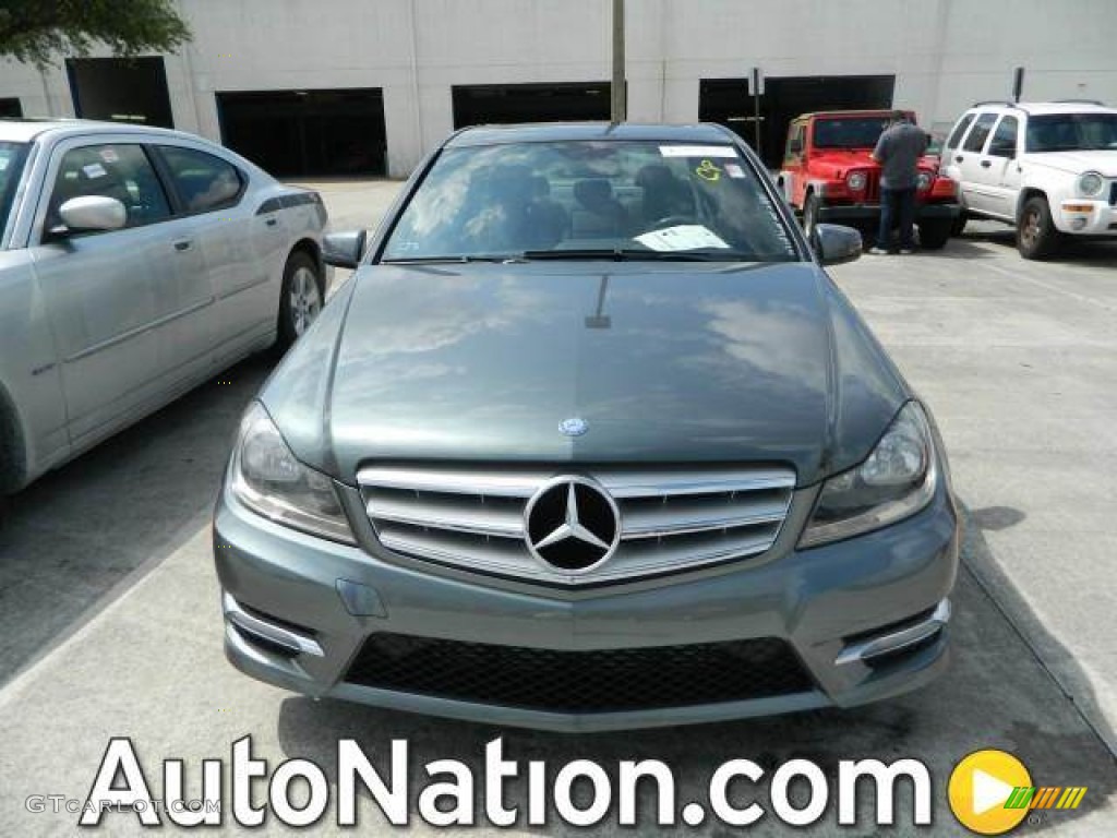 2012 C 250 Sport - Sapphire Grey Metallic / Black photo #1