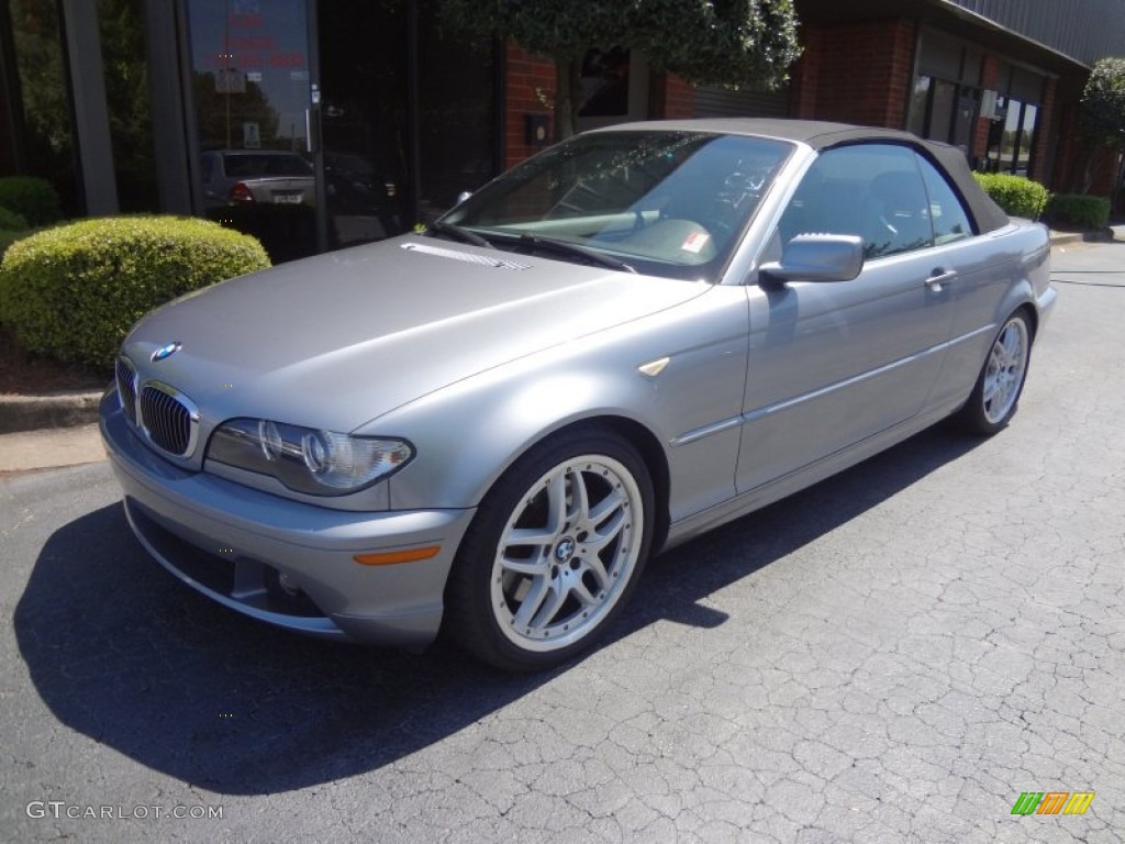 2004 3 Series 330i Convertible - Silver Grey Metallic / Grey photo #2