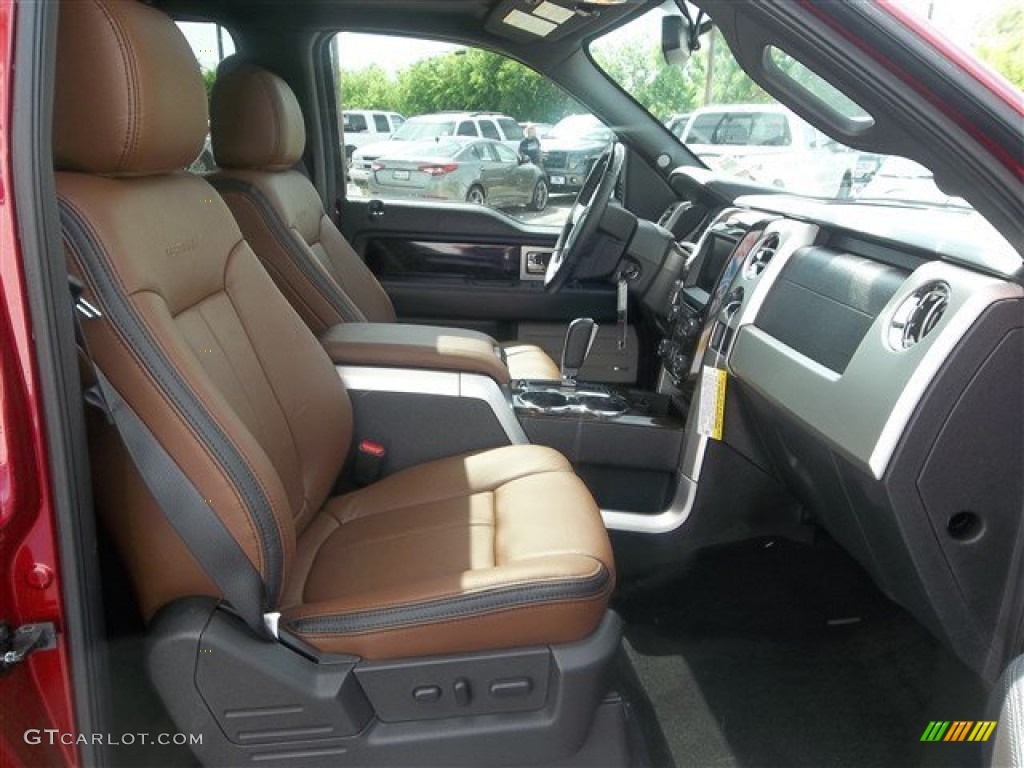 2013 F150 Platinum SuperCrew 4x4 - Ruby Red Metallic / Platinum Unique Pecan Leather photo #18