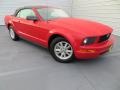 2007 Torch Red Ford Mustang V6 Deluxe Convertible  photo #2